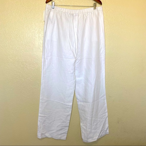 Eileen Fisher Tencel & Linen Slub Straight Pants L - Picture 8 of 11